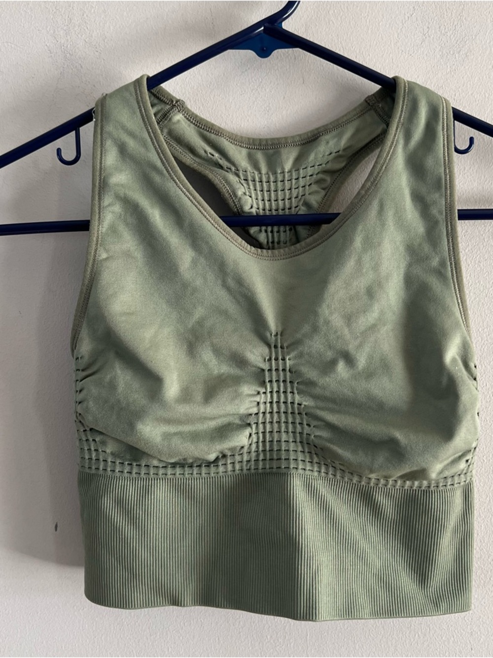 *SOLD* Sweaty Betty Seamless Green Sports longline sports Bra Top ladies medium